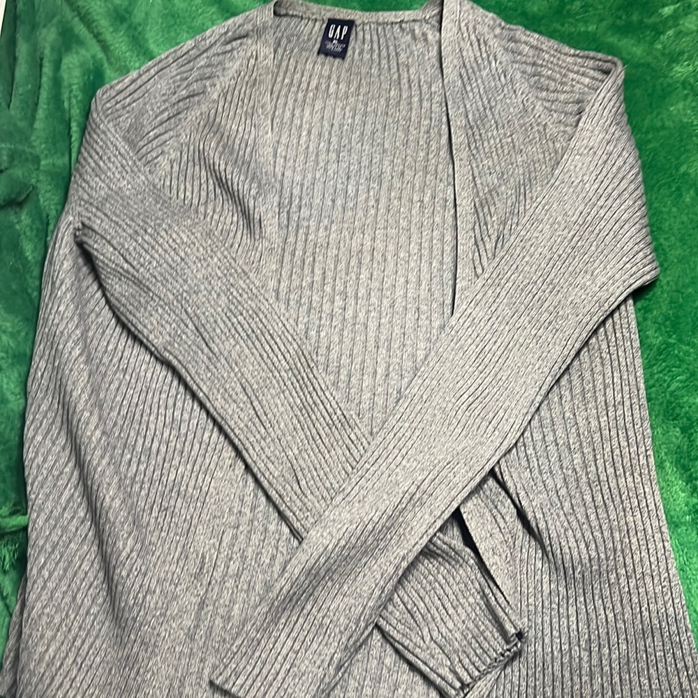 Gap gray ribbed cardigan
